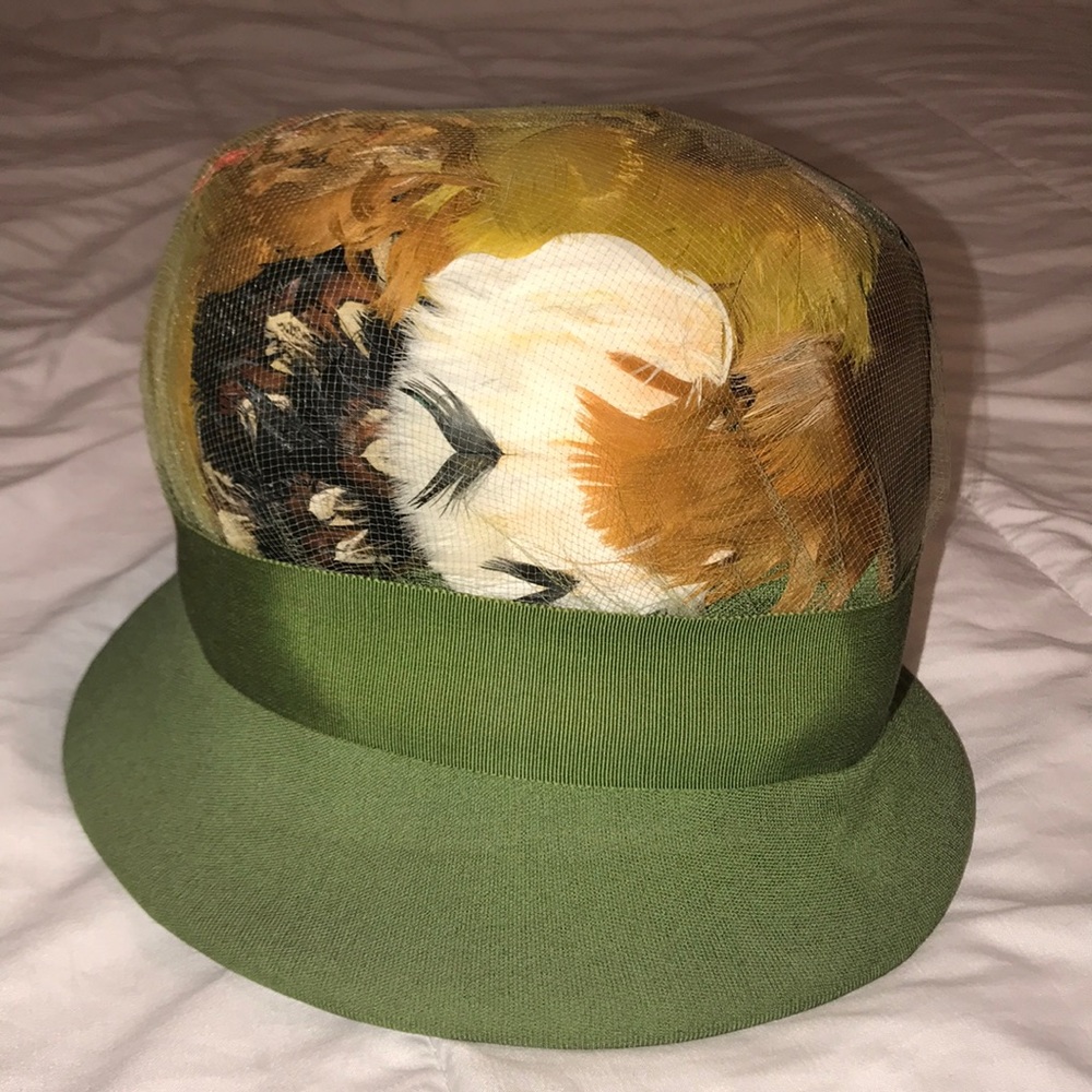 Vintage Henry Pollak Wool and Feather Hat